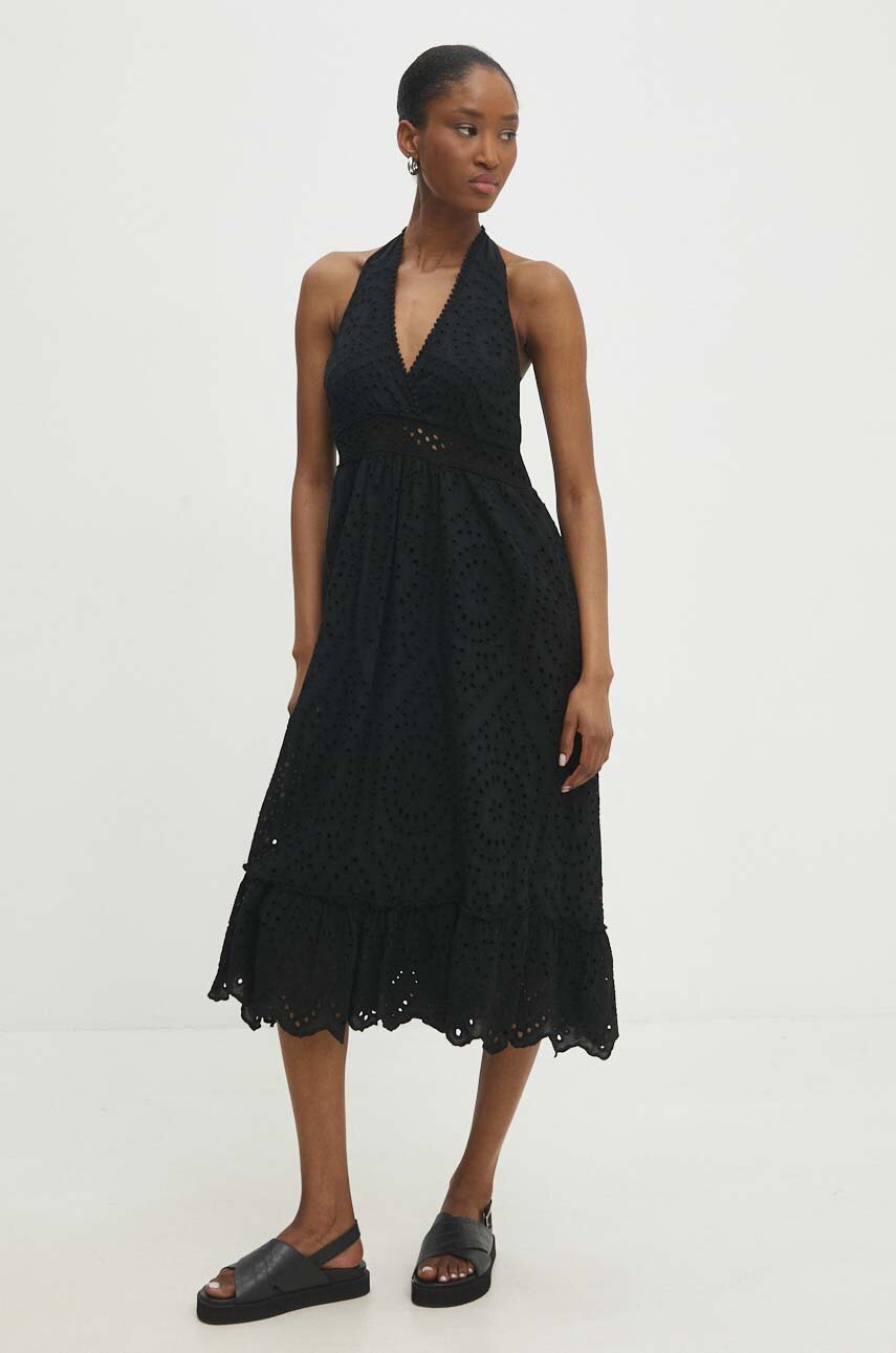 Answear Lab rochie culoarea negru, mini, evazată