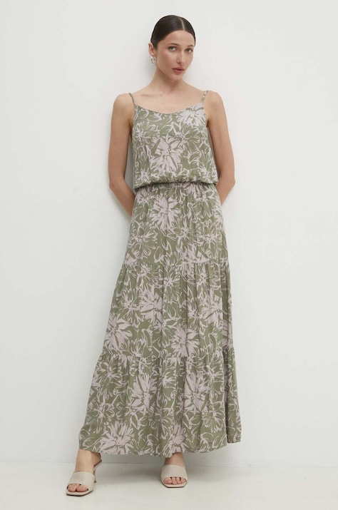Answear Lab rochie culoarea verde, maxi, dreaptă