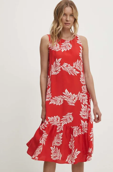 Платье Answear Lab цвет красный midi oversize