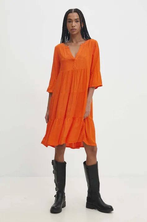 Платье Answear Lab цвет оранжевый mini прямая