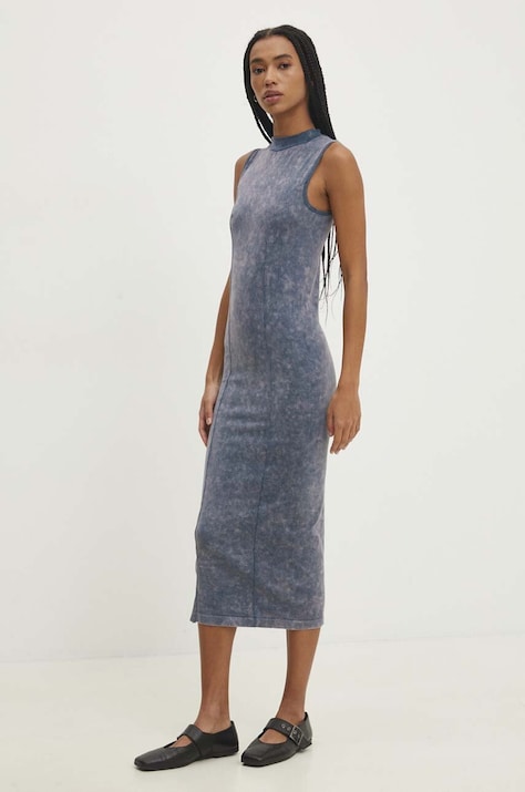 Answear Lab rochie culoarea gri, midi, mulată
