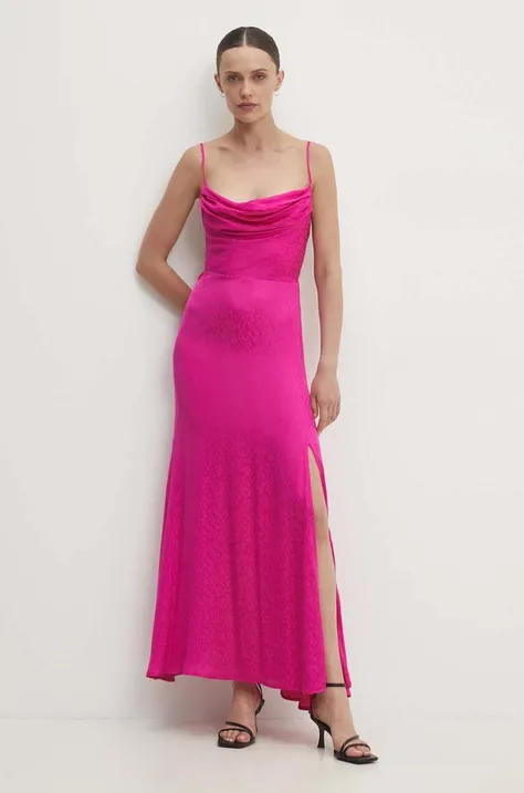 Šaty Answear Lab ružová farba, maxi, priliehavá
