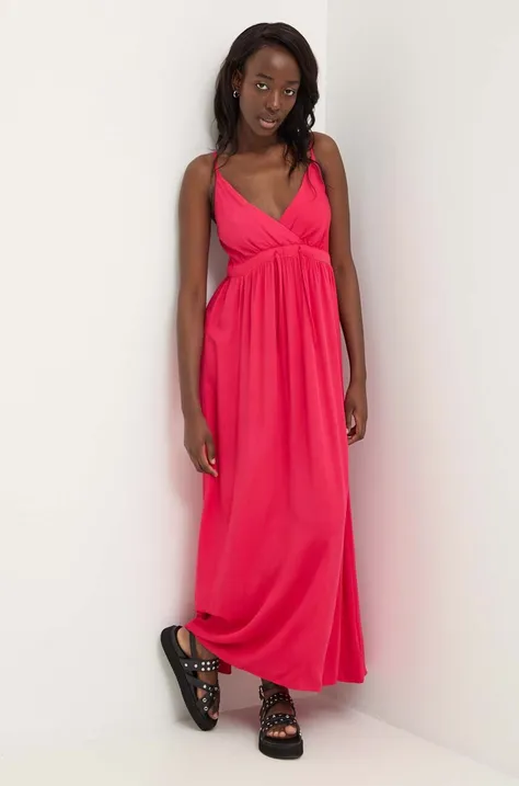 Βαμβακερό φόρεμα Answear Lab χρώμα: ροζ