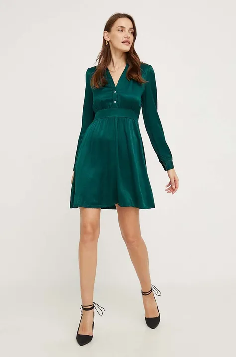 Answear Lab sukienka kolor zielony mini rozkloszowana