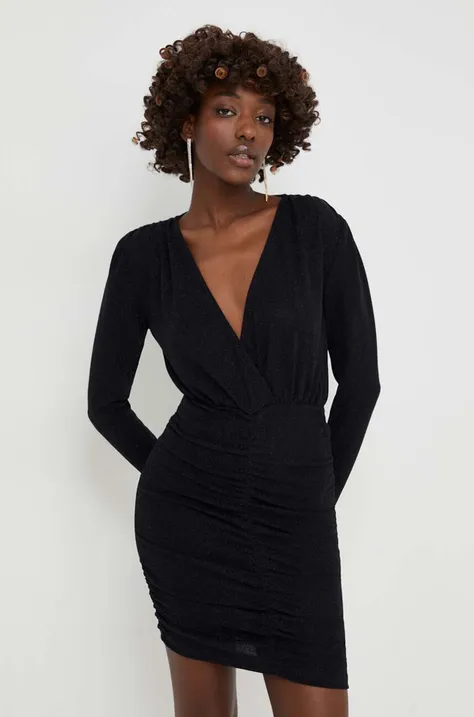 Šaty Answear Lab čierna farba, mini, priliehavá