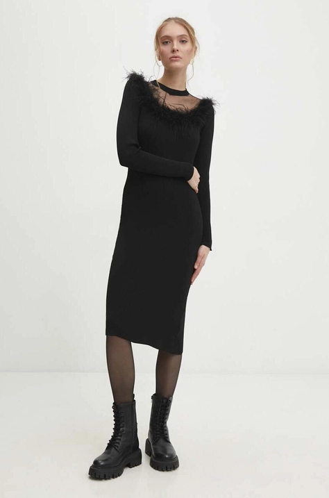 Answear Lab rochie culoarea negru, mini, mulata