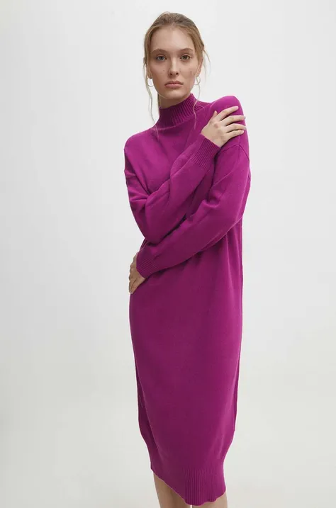 Answear Lab ruha rózsaszín, mini, oversize