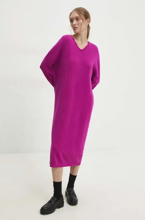 Haljina Answear Lab boja: ružičasta, mini, oversize