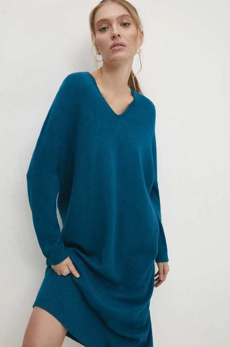 Платье Answear Lab цвет бирюзовый mini oversize