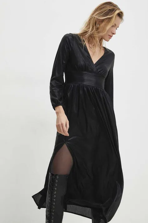 Answear Lab ruha fekete, midi, harang alakú