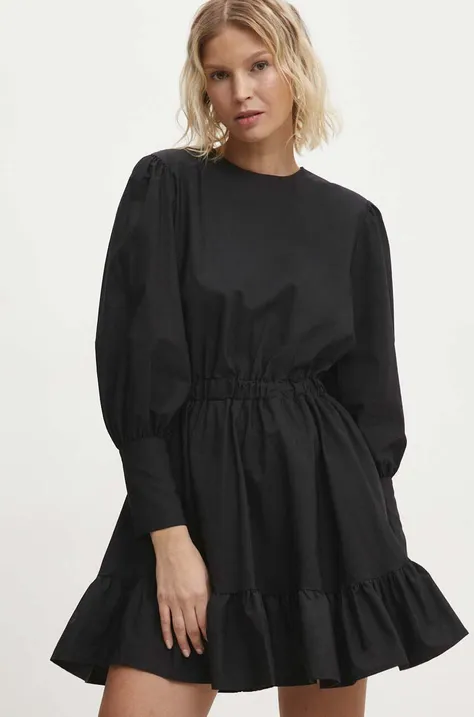 Answear Lab ruha fekete, mini, harang alakú