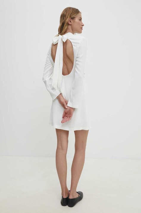 Answear Lab rochie culoarea alb, mini, dreaptă