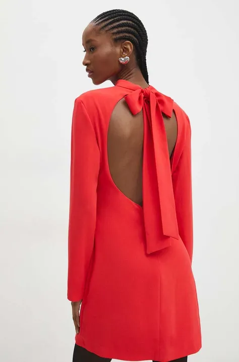 Answear Lab sukienka kolor czerwony mini prosta