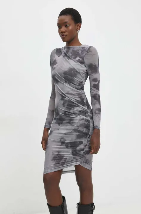 Платье Answear Lab цвет серый mini облегающая