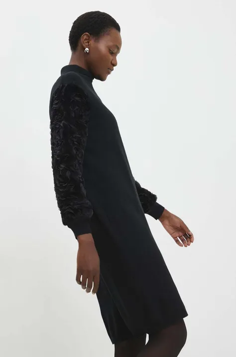 Answear Lab rochie culoarea negru, mini, oversize