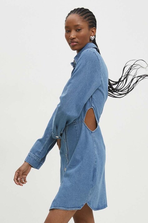 Answear Lab rochie din denim mini, evazată