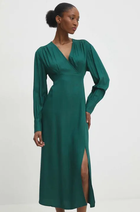 Сукня Answear Lab колір зелений midi пряма
