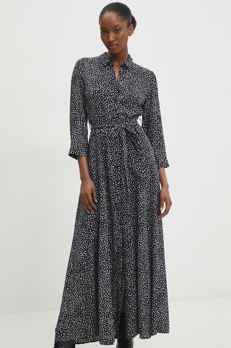 Answear Lab rochie culoarea negru, maxi, evazată