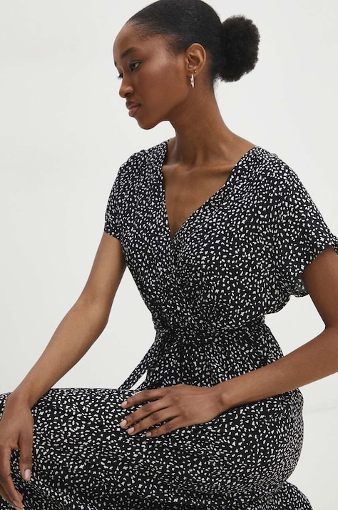 Šaty Answear.LAB černá barva, maxi