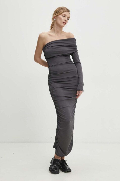 Answear Lab rochie culoarea gri, maxi, mulată