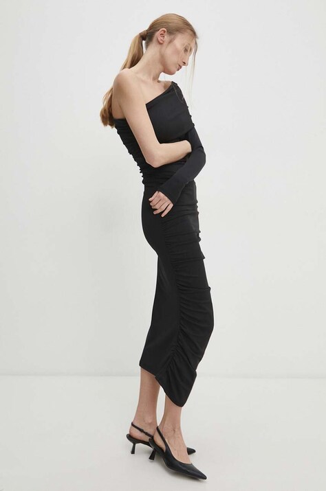 Answear Lab rochie culoarea negru, maxi, mulată