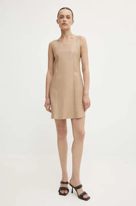 Платье Answear Lab цвет бежевый mini облегающая