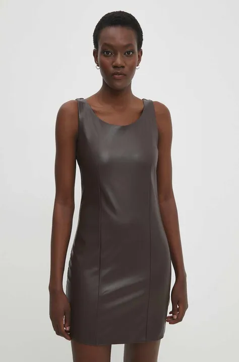 Сукня Answear Lab колір коричневий mini облягаюча