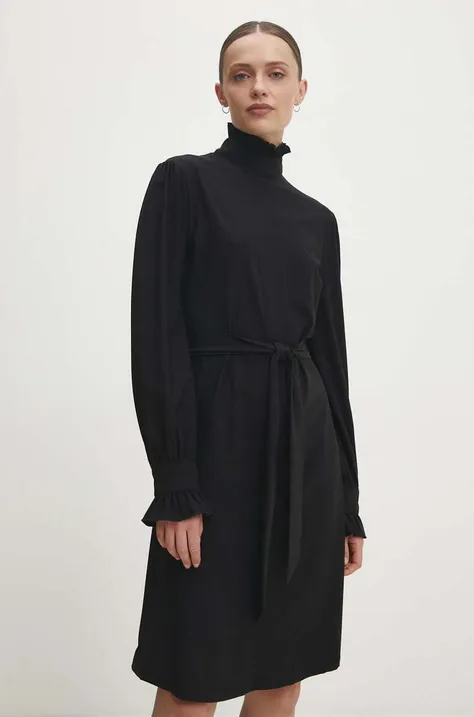 Answear Lab ruha fekete, mini, egyenes