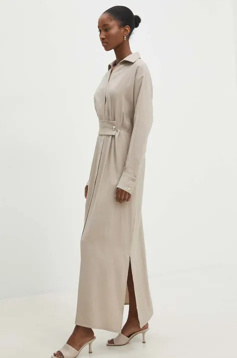 Сукня Answear Lab колір бежевий maxi пряма