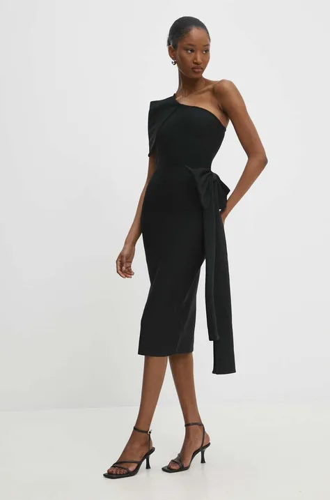 Answear Lab sukienka kolor czarny mini dopasowana