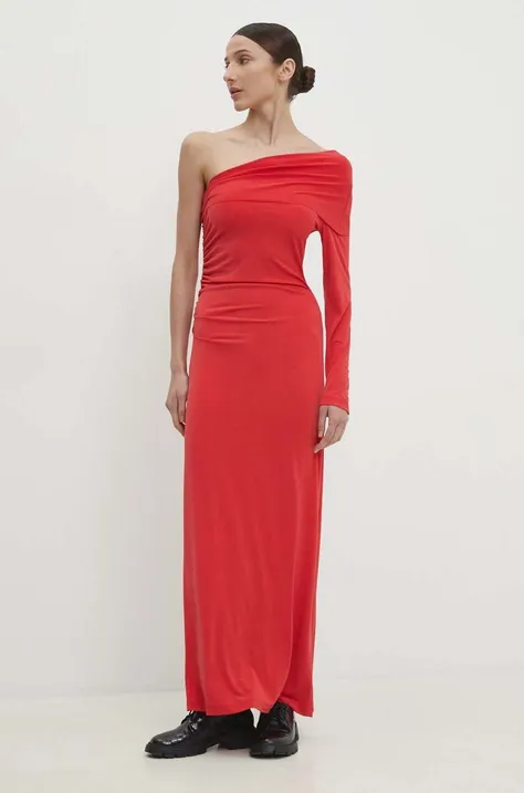 Šaty Answear Lab červená farba, maxi, priliehavá