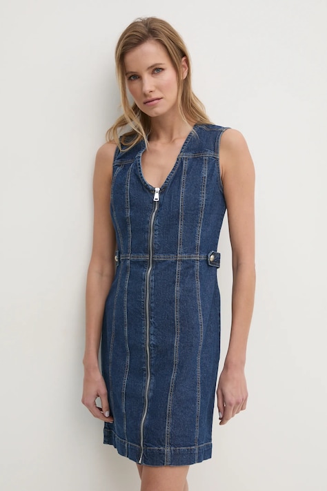Answear Lab rochie din denim mini, evazată