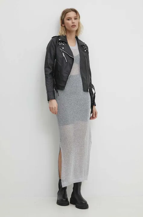 Сукня Answear Lab колір срібний maxi облягаюча