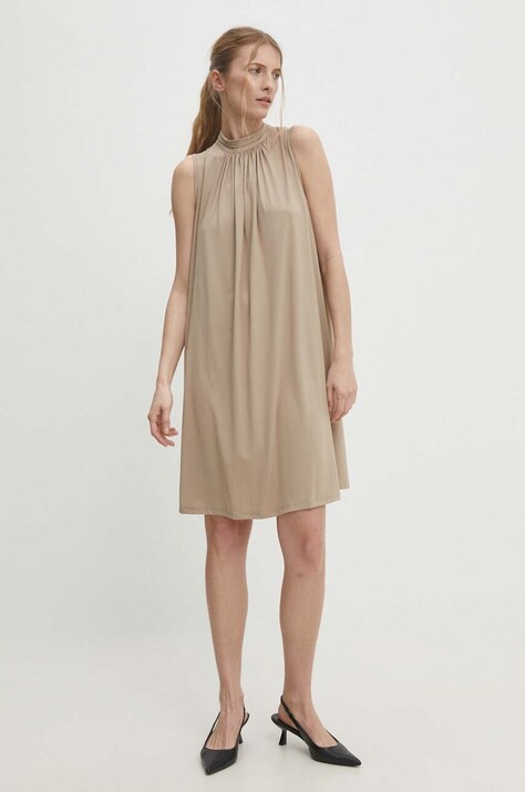 Answear Lab rochie culoarea maro, mini, evazată