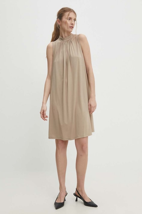 Answear Lab rochie culoarea maro, mini, evazată