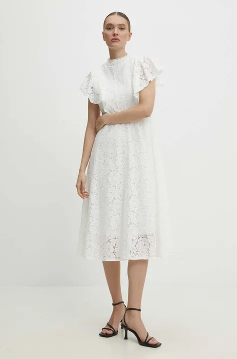 Answear Lab ruha fehér, midi, harang alakú