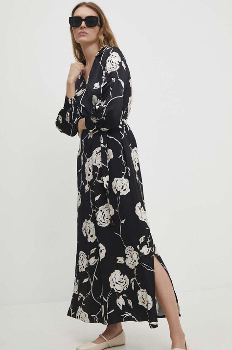 Answear Lab rochie culoarea negru, maxi, dreaptă