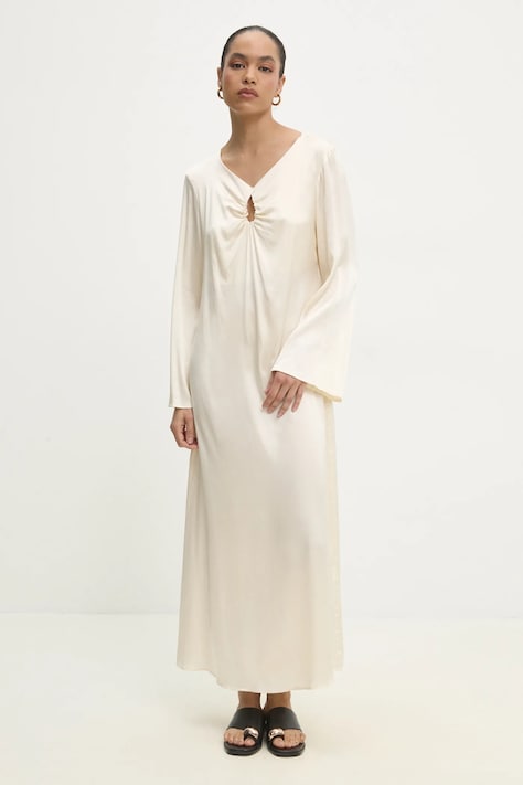 Answear Lab rochie culoarea bej, maxi, dreaptă