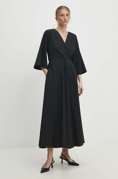 Answear Lab rochie culoarea negru, maxi, evazată
