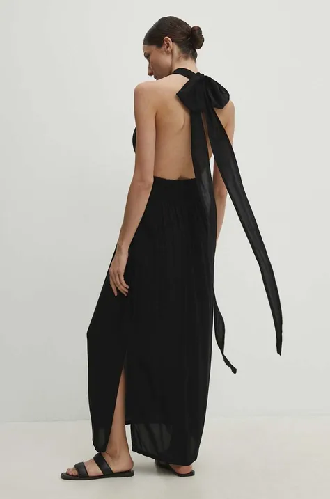 Платье Answear Lab цвет чёрный maxi расклешённая
