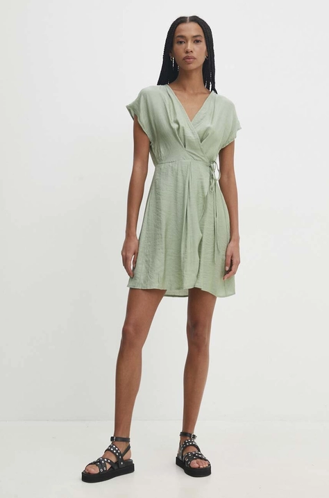 Answear Lab rochie culoarea verde, mini, evazati