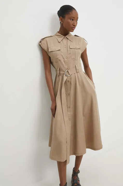Сукня Answear Lab колір бежевий mini розкльошена