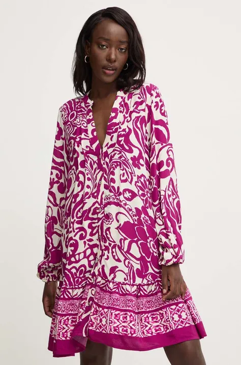 Šaty Answear Lab ružová farba, mini, áčkový strih