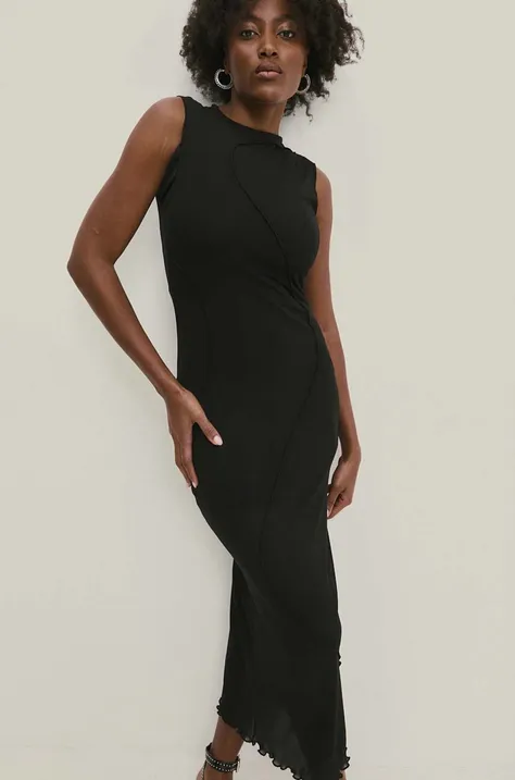 Сукня Answear Lab колір чорний maxi облягаюча