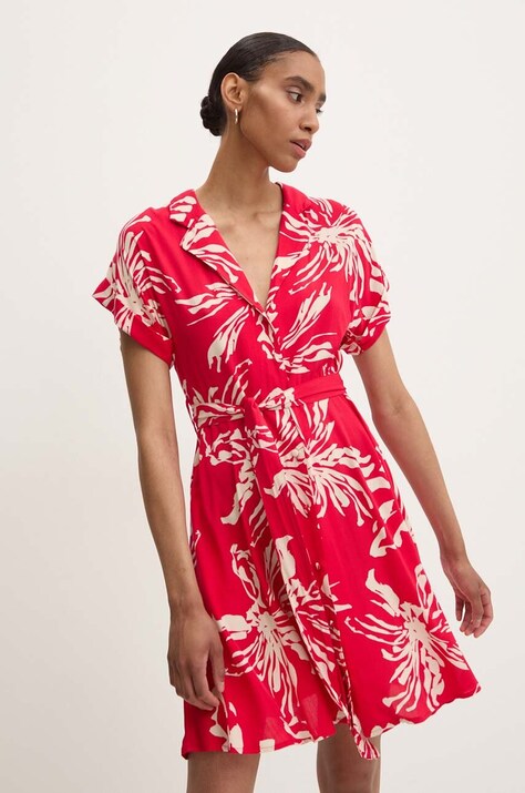 Answear Lab rochie culoarea rosu, mini, evazată