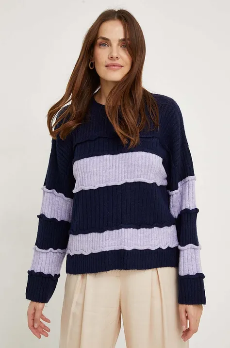 Answear Lab pulóver könnyű, női, sötétkék