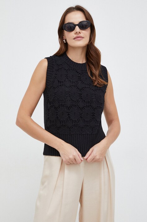 Answear Lab vesta culoarea negru