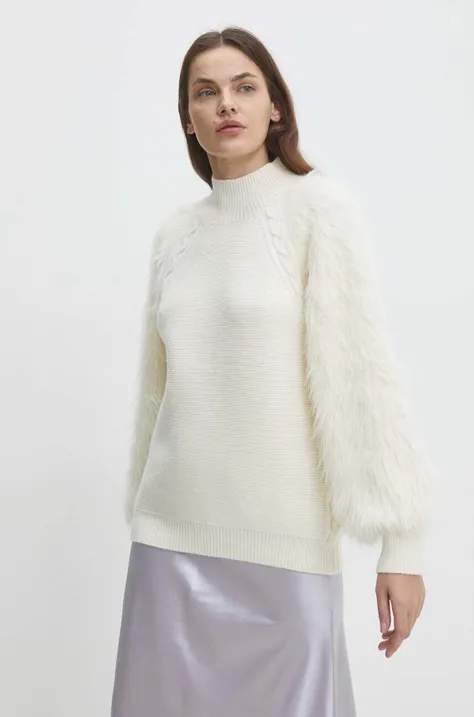 Pulover Answear Lab za žene, boja: bijela, s poludolčevitom