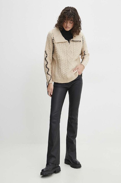 Answear Lab maglione donna colore beige