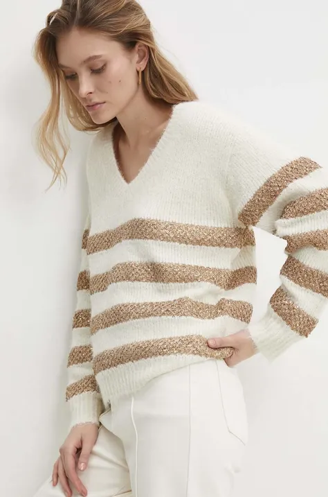 Answear Lab maglione in lana colore beige
